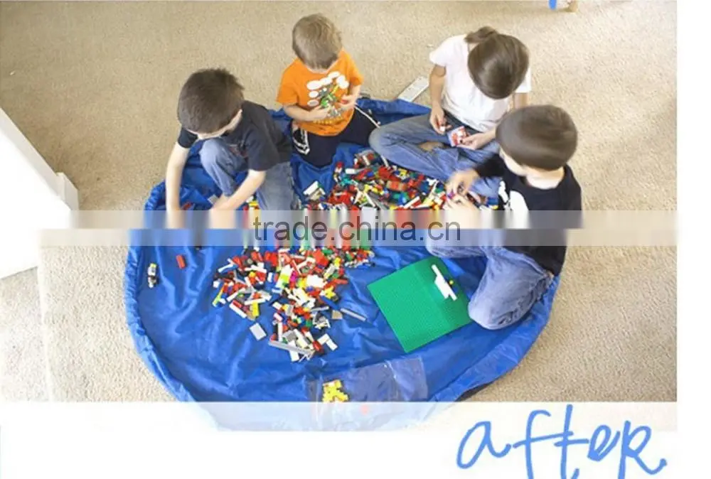 60 inch Children Baby Play Mat Toy Storage Bag Organizer,Multi Purpose-portable Outdoor blanket Floor activities mat w/ Quickly