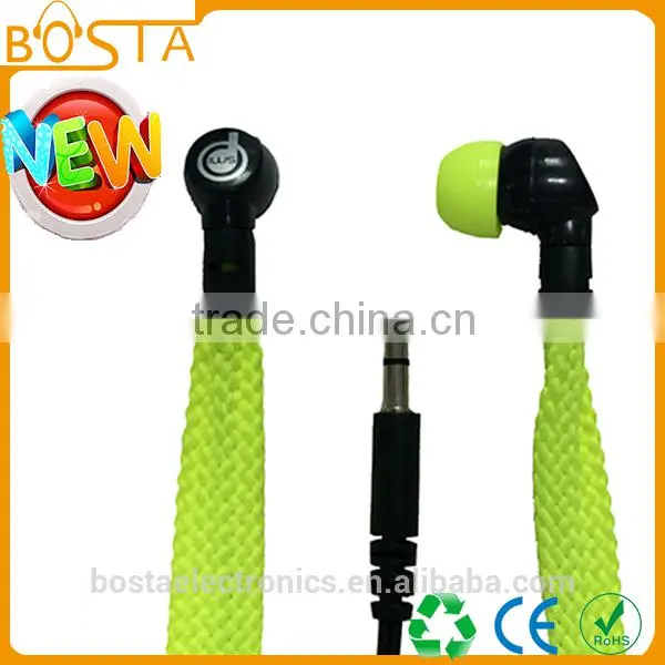 In-ear stylish fashion coolest best selling deep bass music shoestring lanyard eaprhones