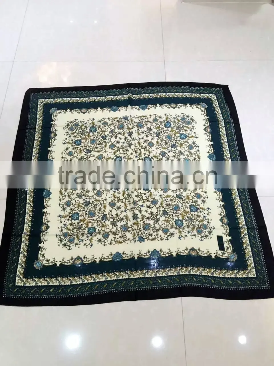 latest design fashion muslim square silk hijab 110*110cm (Very beautiful,not slide)