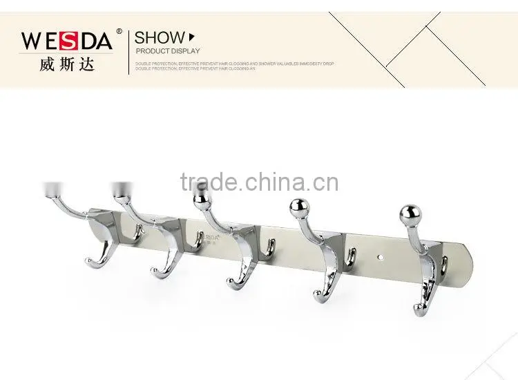 WESDA New product Decorative Stainless Steel Clothes Hook (030)