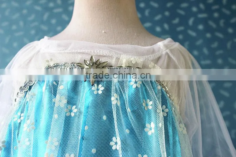 Fashion Frozen Princess Elsa Dress baby girl dress Movie frozen elsa party dress 10pcs/lot
