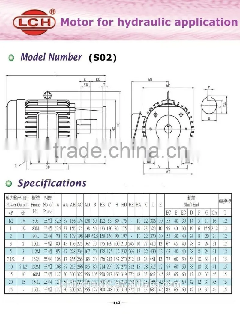 alibaba china supplier 3 phase motor