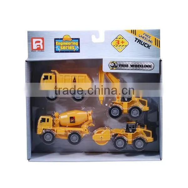 Ruifeng 4 In 1 Construction Trucks Playset