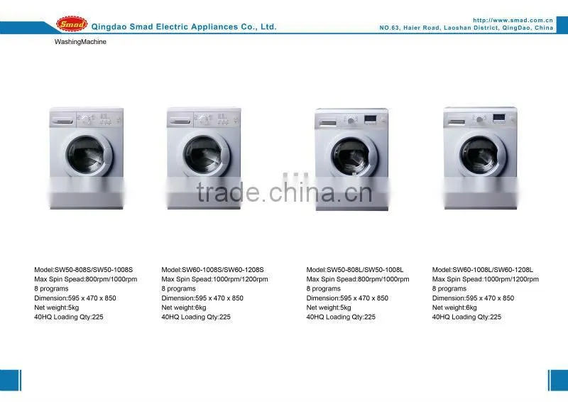 household washing machine 6kg mini front loading washing machine