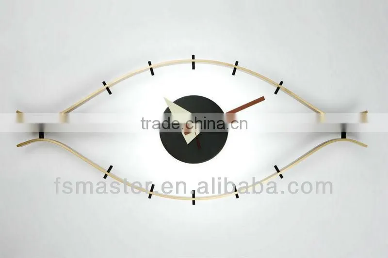 Fancy wall clock Eye Clock design wooden decorative wall clock