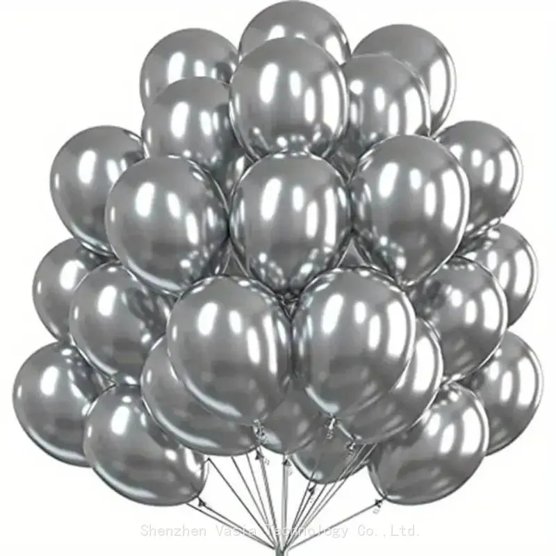 Metallic Chrome Latex Balloons (4)