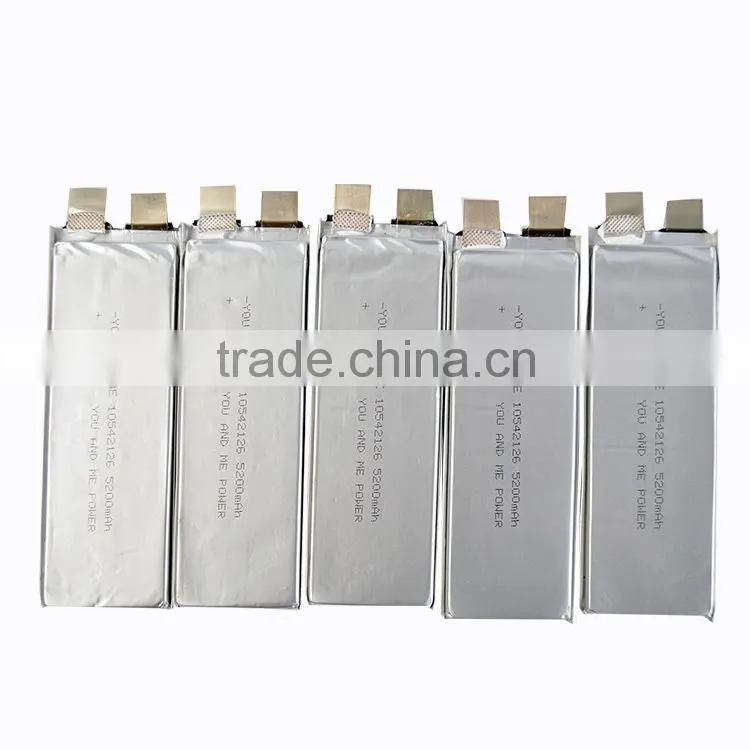 Rechargeable Lithium polymer lipo Battery 5200mAh 3.7V