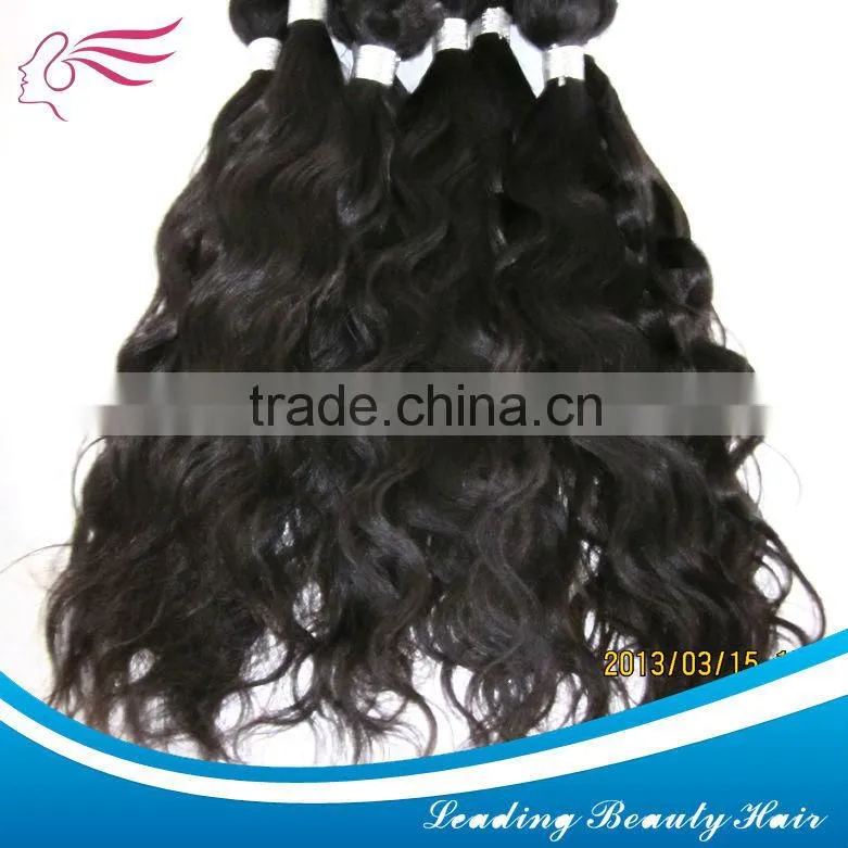 Natural color human hair Handtied weft ,no shedding, tangle free