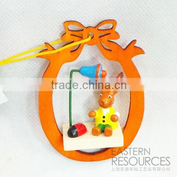 Wooden Easter Decoration Hanging Rabbit