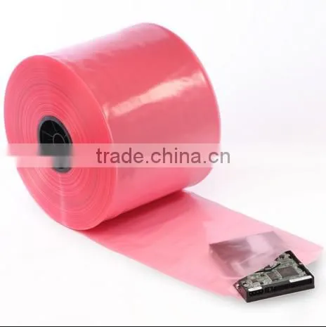 Flat blue color anti-static poly tubing roll