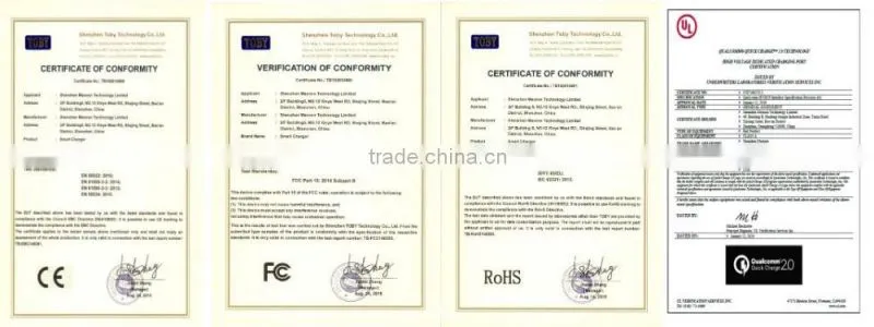 CE RoHS FCC Qualcomm certified 3 usb quick wall charger with quick charge 2.0 wholesale