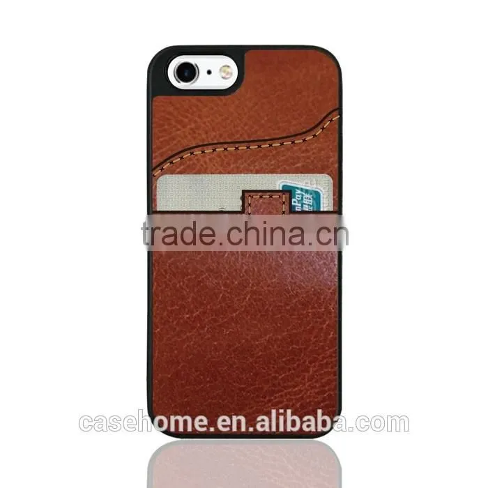 Crazy Horse Pattern PU Back Cover for iphone 7 with Card Slots