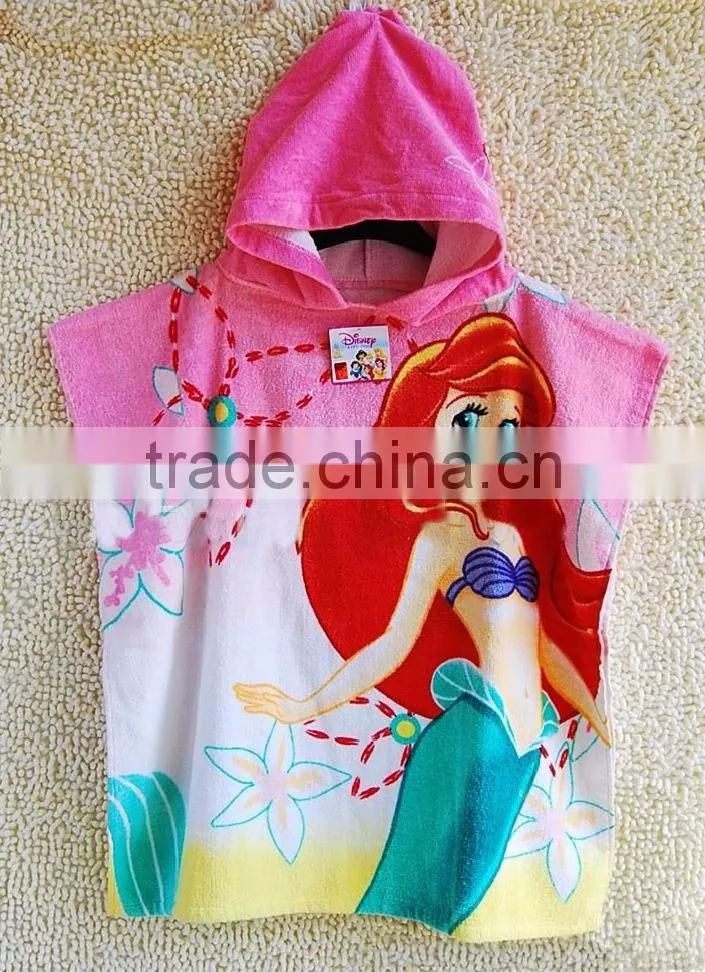100% cotton beach hooded towel ponchos pattern for baby