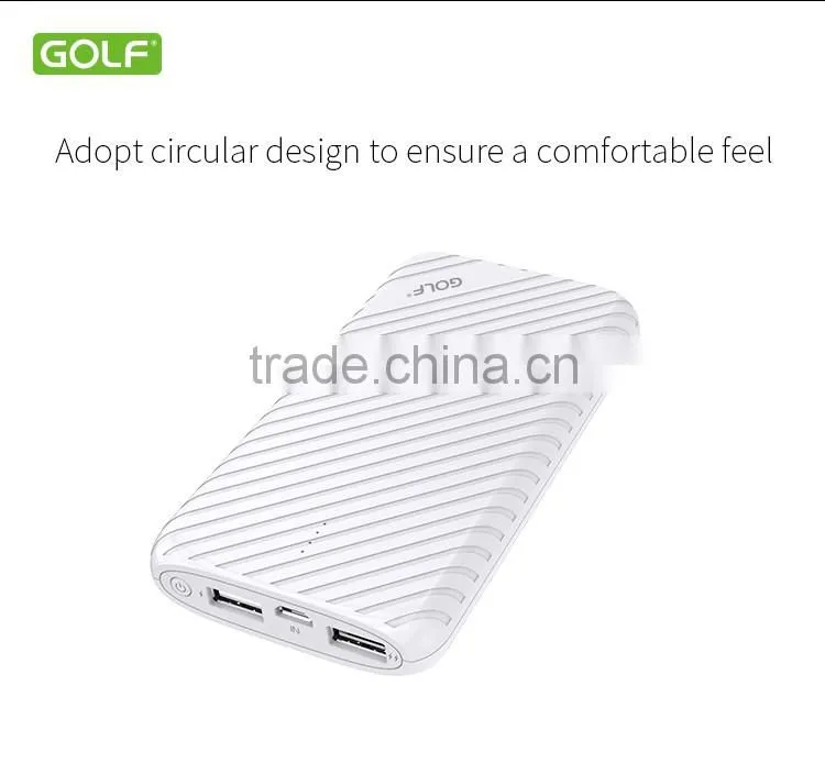GOLF original pineapple series G17GB smart power bank 8000mAh li-ion Dual USB pineapple power bank