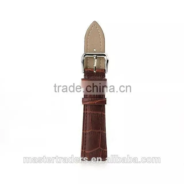Cheap Crocodile Grain Genuine Leather Watch Band Wrist Strap For 38MM Apple Watch MT-3566