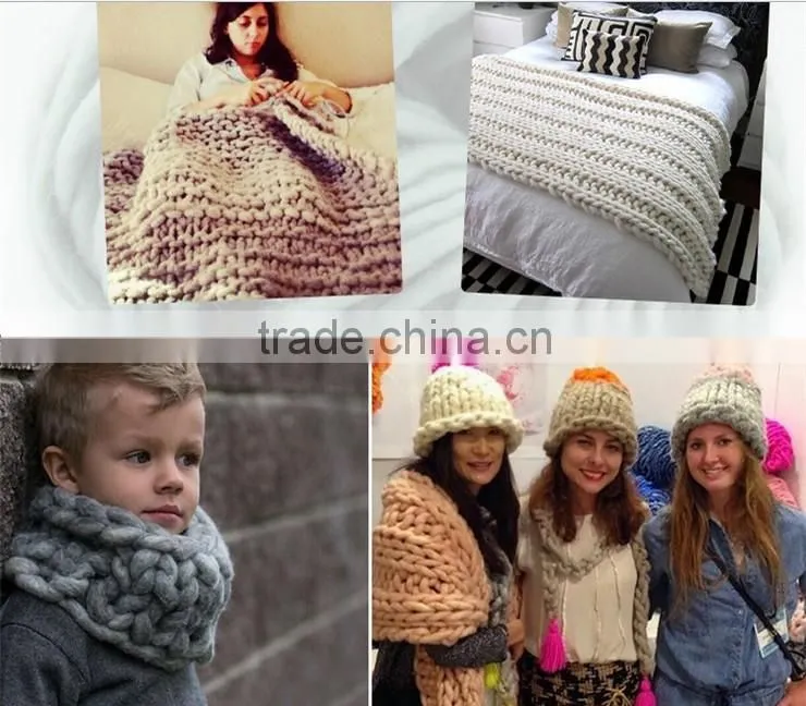 2016 Newest wool/acrylic rough iceland yarn for caps/scarves factory