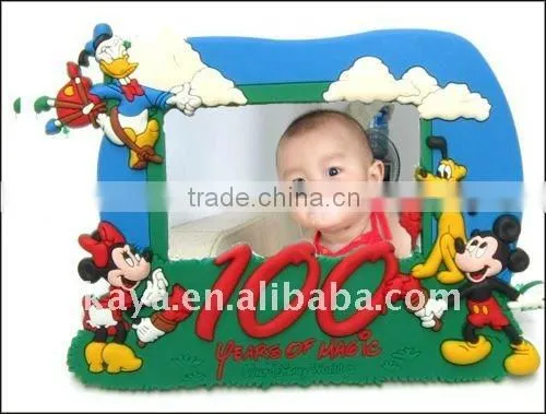 Lovely 3d bear soft pvc custom photo frames