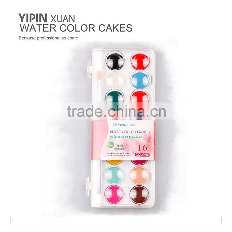 Promotion 16 Colors Dry Water Color Paint Cakes
