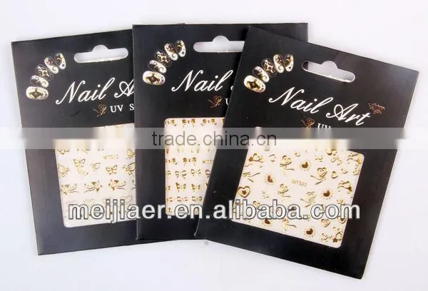 Gold 3D Metal Nail Sticker