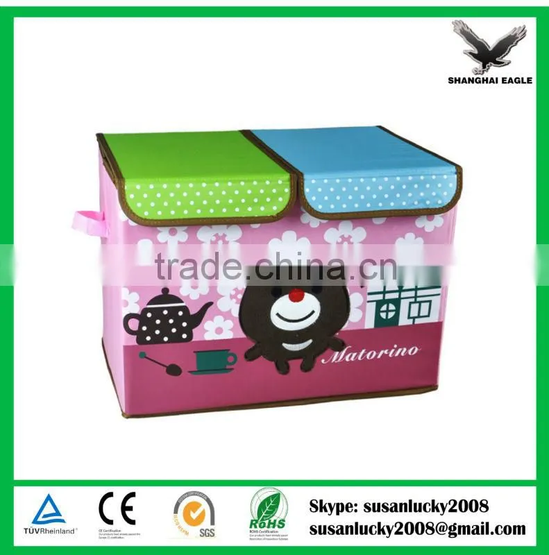 Fold Down Non Woven Clothes Stuff Magazine Toy Closet Organizer Storage Box Case Folding