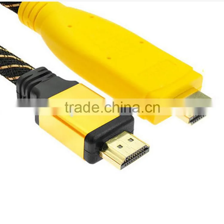 Wholaesale gold plated hdmi to hdmi cable with hd 1080p 3d supported