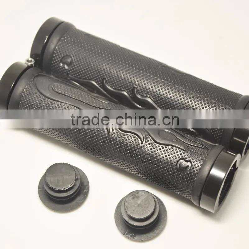 patent new design 2015 fire patterns TPR PVC ergonomics human engineering super soft lock handlebar bicycle grip