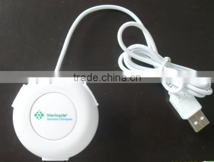 computer round 3 port LED usb hub with webkey/weblink function