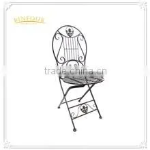 wholesale metal and wood folding living room chair for home deco