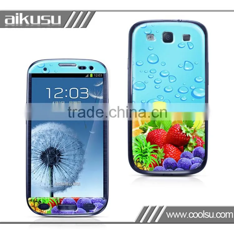 Fruit design epoxy glue sticker for samsung s3