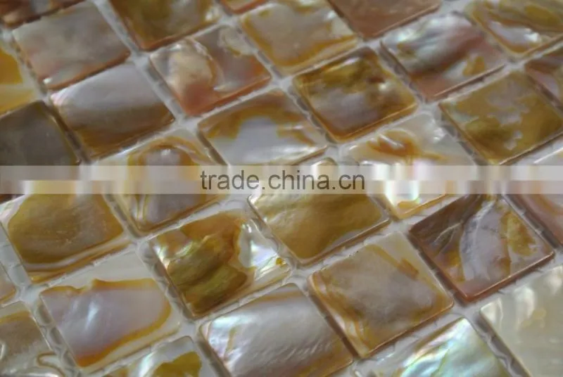 Square pattern Chinese freshwater shell mosaic tile,bathroom wall tile