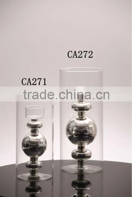 Silver Glass Votive Candle Holders