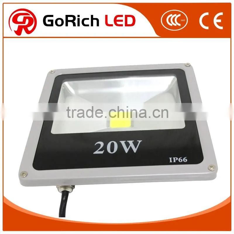 IP67 waterproof outdoor bridgelux cob 20w led flood light