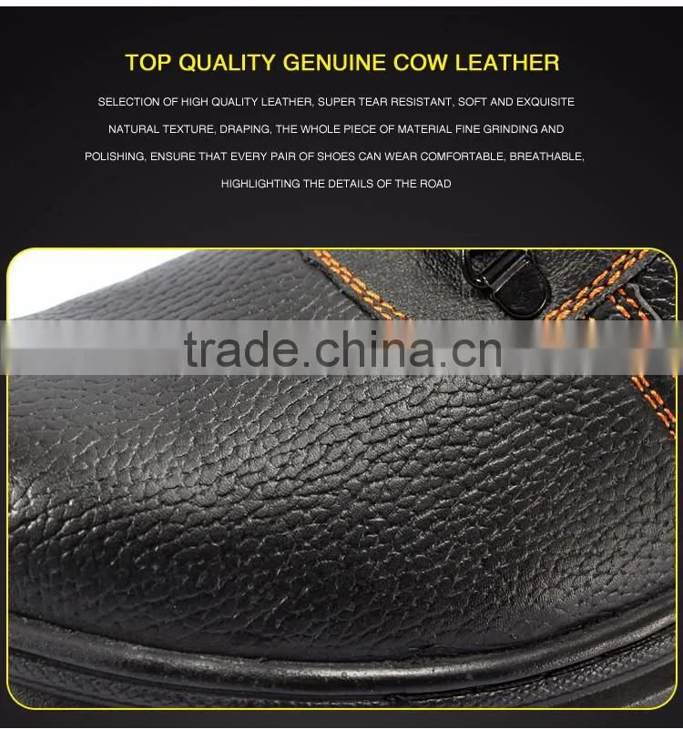 Safety Shoes rubber sole,leather work safety boots,safety toe safety shoes