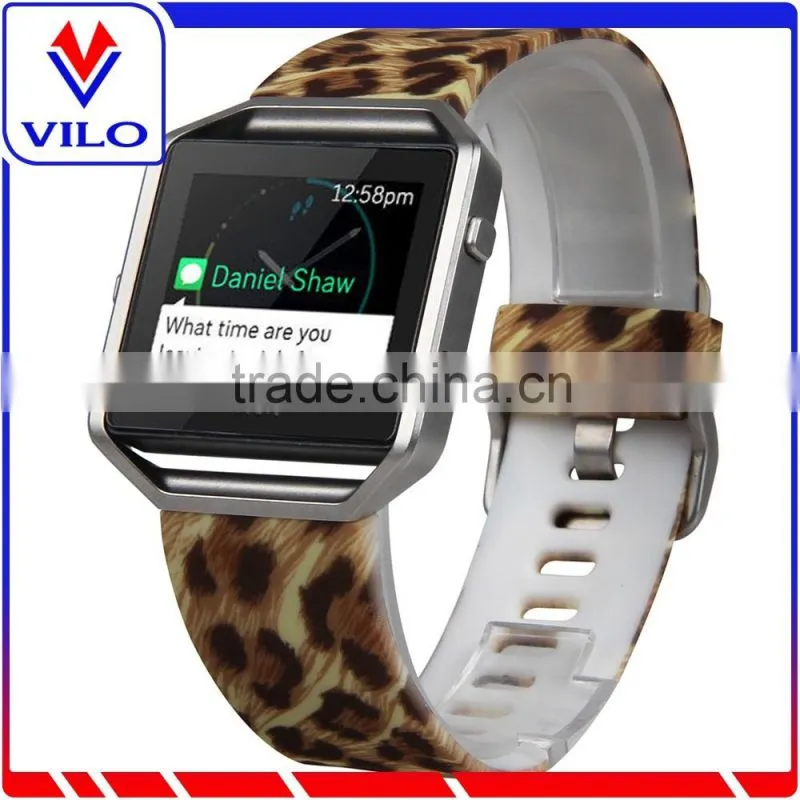 Fashion Design Rubber Watch Strap Wrist Band For Fitbit Blaze, For Fitbit Blaze Silicone Watch Band