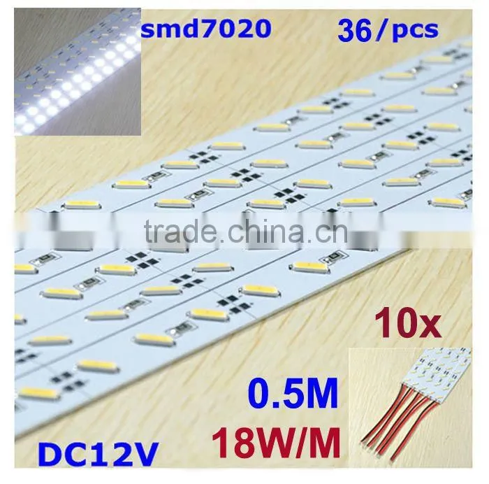 high brightness waterproof 5m dc12v 72leds/m white smd 7020 led strip light rigid chinese supplier