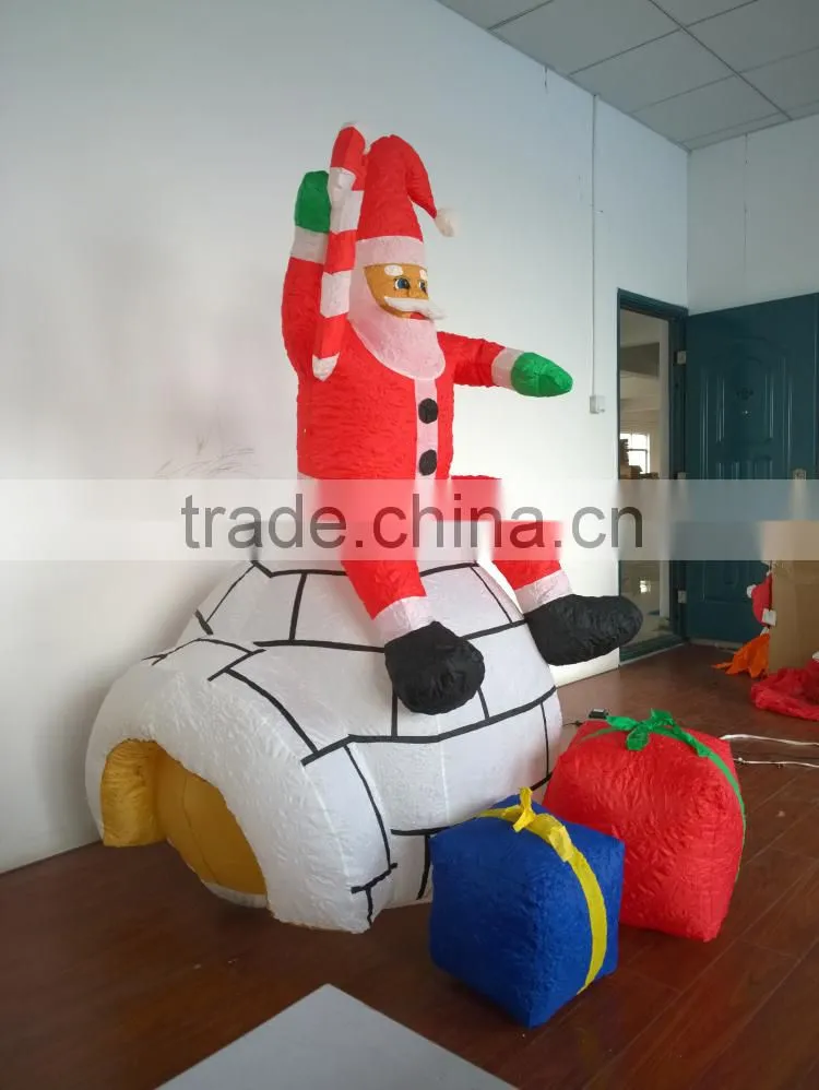 DJ-XT-42 inflatable funny christmas farther santa claus in fairyland festival carols