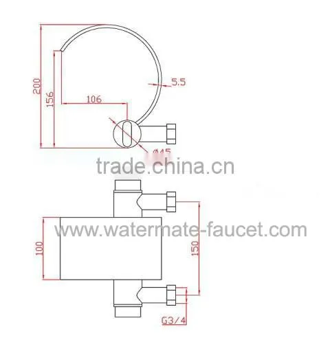 double handle bathroom waterfall faucet wasserfall wasserhahn
