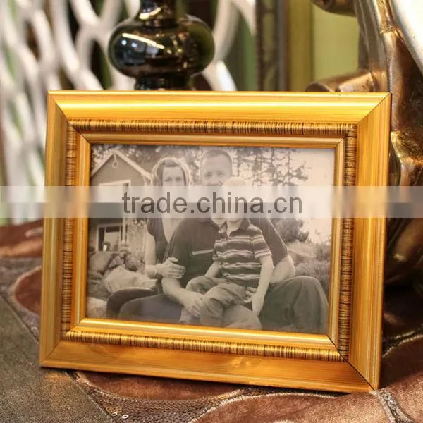 Wood gold photo picture frame