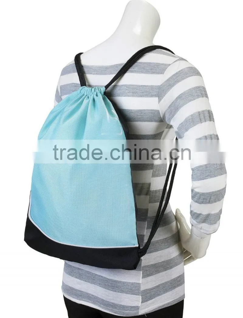 China factory design your own polyester / nylon drawstring backpack
