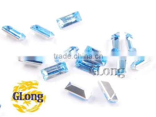 3*7mm Acrylic Point Back Rectangular Mix Color Bling Rhinestone&Crystal For Stylish Bags Garment Shoes #GY014-7P(Mix-s)