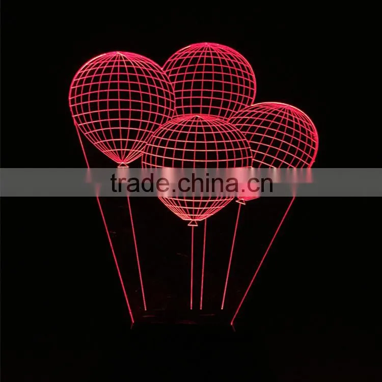 snow mountain crystal table light base wedding 3d optical illusions led light decoration