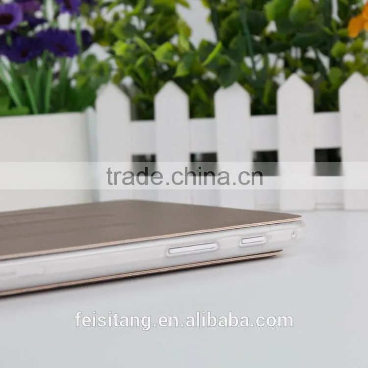 Flip stents pu leather holster tpu transparent soft shell 8.0 inch case For galaxy tab4 tablet t330 t331