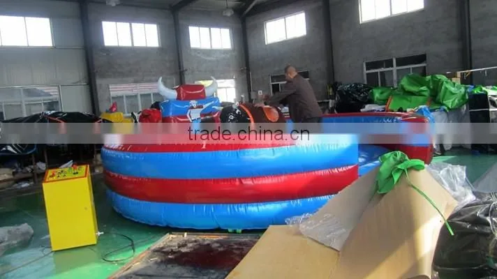 Exciting Party Sports Game Inflatable Mechanical Bull for Adults