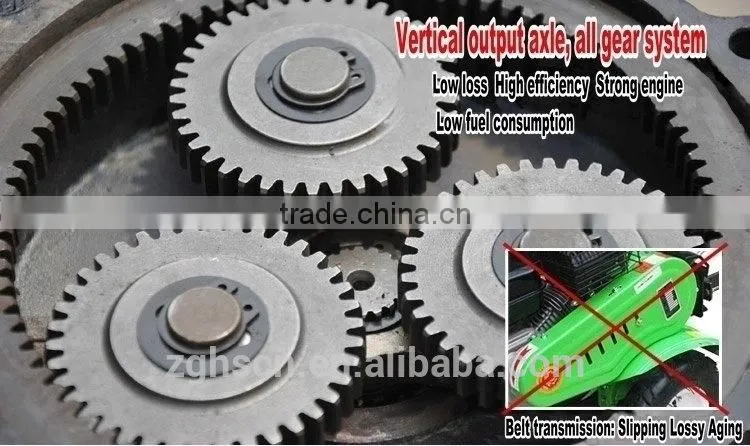 Zongshen engine chinese tiller hand ditching machine trencher tractor sale