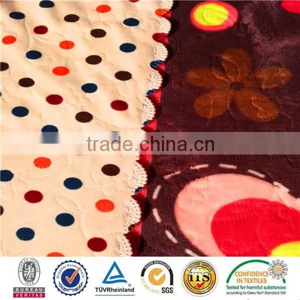 100% POLYESTER FLANNEL FLEECE CUT DESIGN BLANKET