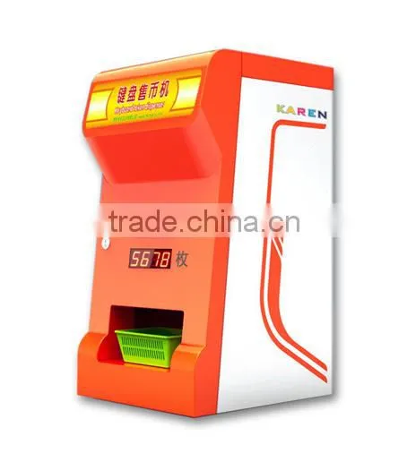 Keyboard token dispenser/token vending machine