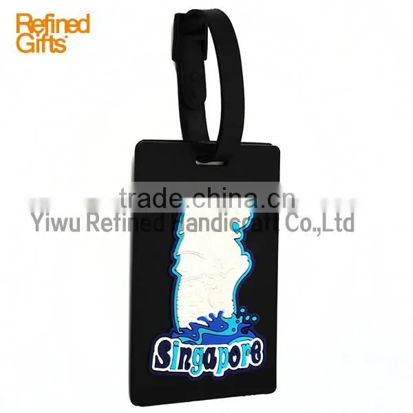 custom design PVC rubber funny luggage tag
