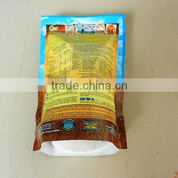 Plastic stand up pouch with zipper
