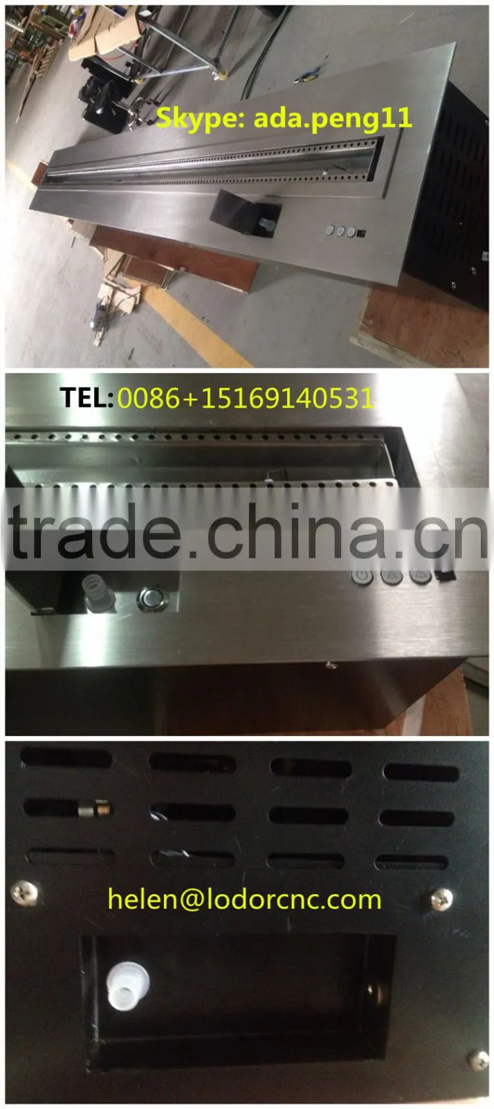 ethanol fireplace insert burner / liquid alcohol fireplace 500*180*100mm
