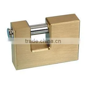 Industrial mechinery fancy rectangular brass padlock